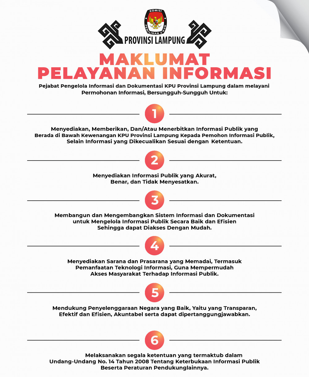 Maklumat PPID KPU Provinsi Lampung